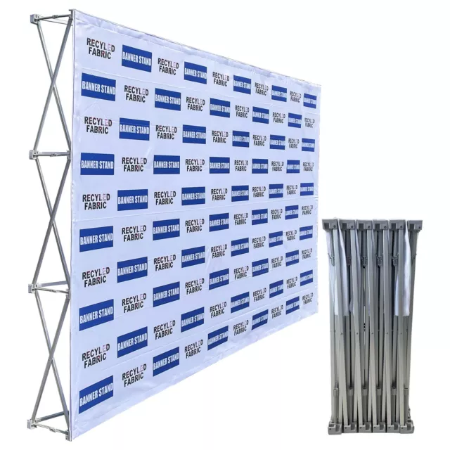 8x10ft Fabric Pop Up Display Stand，for Trade Show Backdrop Booth Display Stand