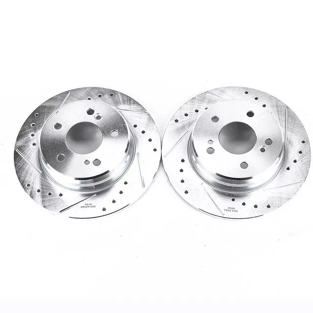 PowerStop for 04-08 Chrysler Crossfire Rear Evolution Drilled & Slotted Rotors -