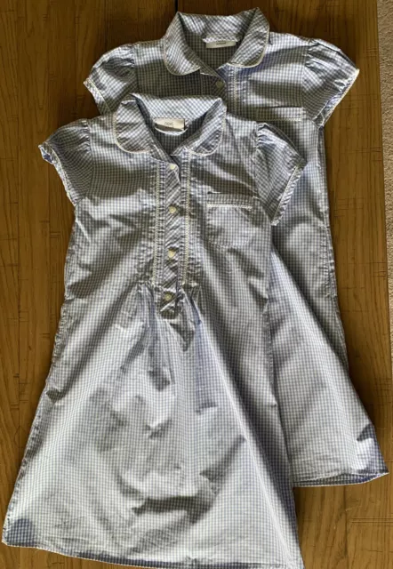 2 abiti estivi blu Gingham School, età 9, da Next