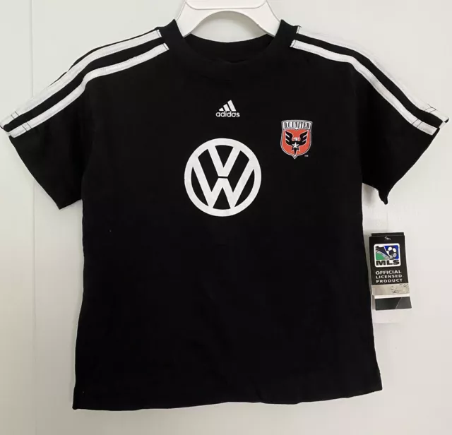 Adidas VW DC United, MLS Children-Boys Short Sleeve T-Shirt Size M New With Tags