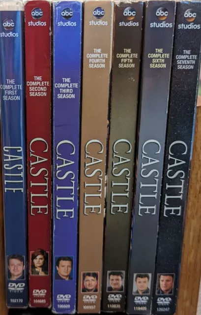 Castle TV series DVDS  1-7, Very Good   FREE SHIPPING