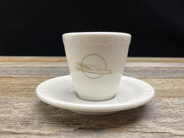 Union Pacific Winged Streamliner Demitasse and Saucer Set By Syracuse