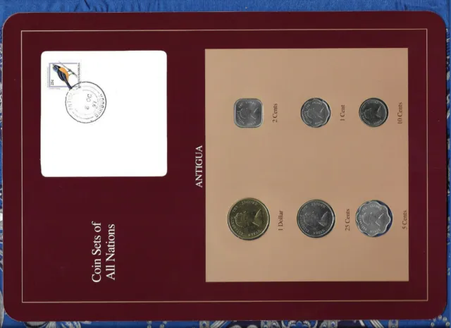 Coin Sets of All Nations Antigua E.C.1981-1995 UNC 10,5 cents 1994 Scarce 8OC97