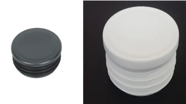 Round Plastic Black/White Blanking End Cap Caps Tube Pipe Inserts Plug Bung