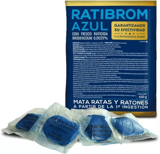 Ratibrom Azul cebo fresco 10 bolsas 100 Gr (1 Kg) 2