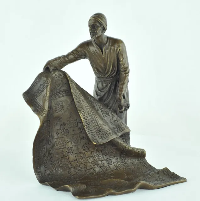 Estatua Vendedor de alfombras Art Deco Estilo Art Nouveau Estilo Bronce sólido F