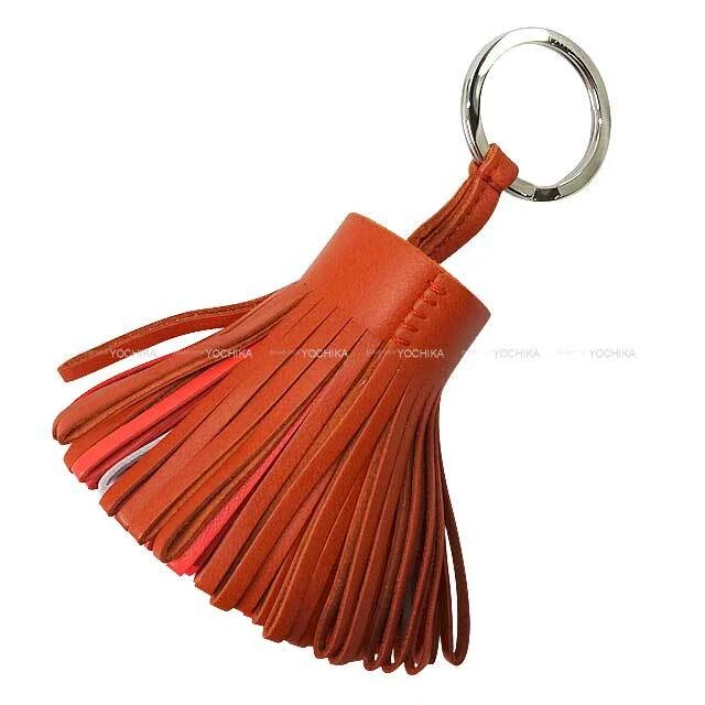 HERMES Carmen Tricolor Cuivre/Rose Texese/Mauve Pale Agneau Milo Silver HW k...