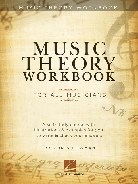 Music Theory Workbook for All Musicians Learn Scales Chords Lessons Book