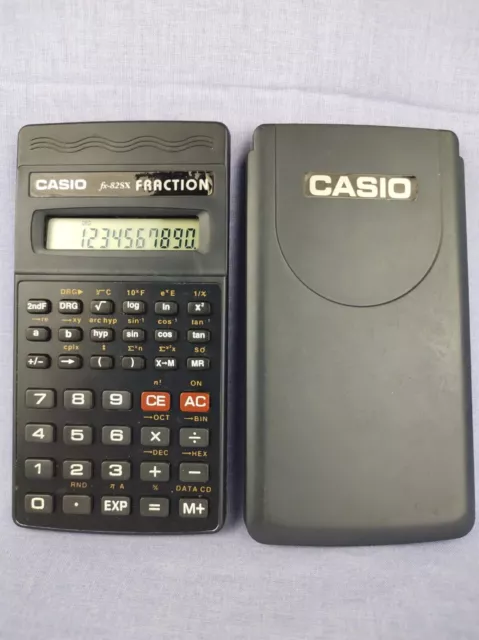 Calculadora electrónica científica de fracciones Casio FX-82SX con cubierta...