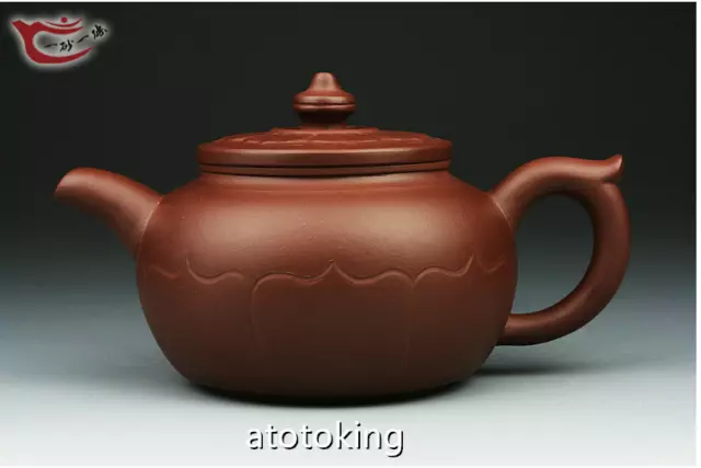 6.4" China Yixing purple sand Handmade 100% Zisha Lotus Teapot 360cc