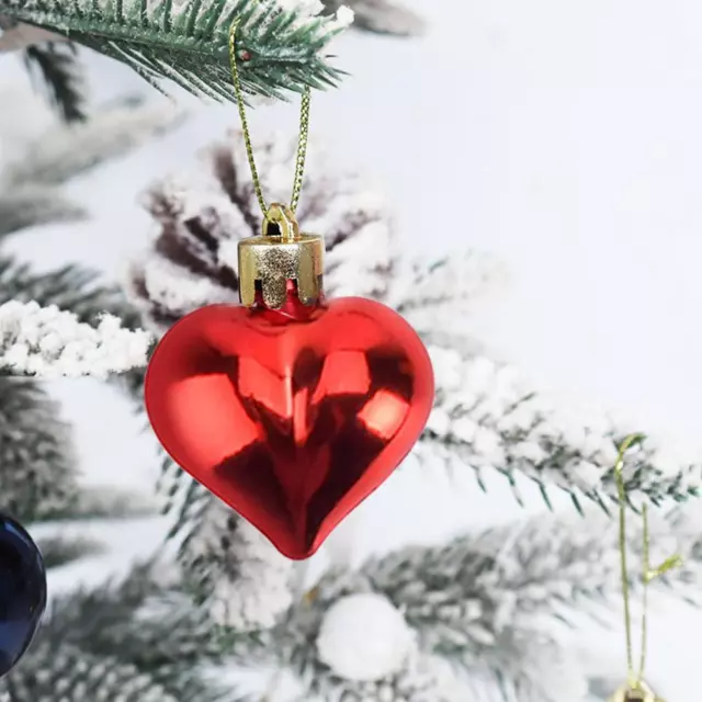 Red White Pink Shiny Glass Heart Valentine's Day Ornaments L7Z4 G3Z0 N2H7 3