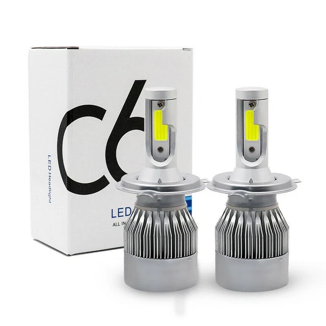 Ampoule LED Moto H4 HS1 - Phare Hi/Lo, 6000K Blanc, 9.3W (équiv. 50W), Xukey