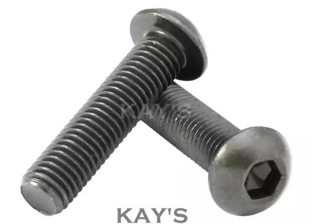 M3 M4 M5 M6 M8 Button Head Screws Black Hex Allen Socket Bolts High Tensile 10.9