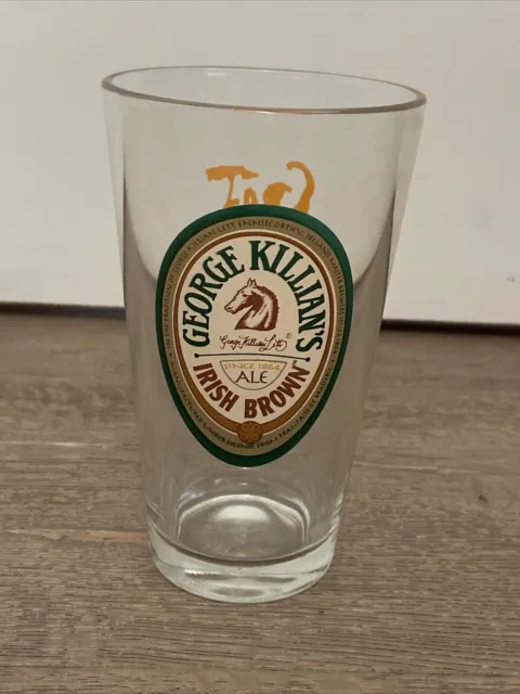 VTG GEORGE KILLIAN'S Irish Brown Ale Pint Beer Glass Micro Brew Bend Oregon
