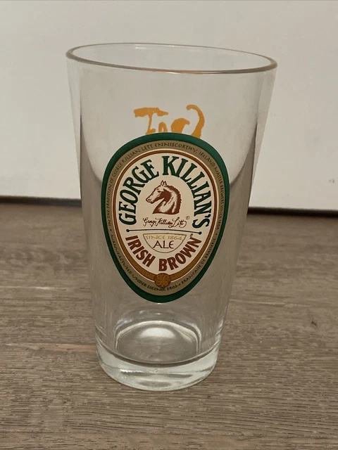 VTG GEORGE KILLIAN'S Irish Brown Ale Pint Beer Glass Micro Brew Bend Oregon