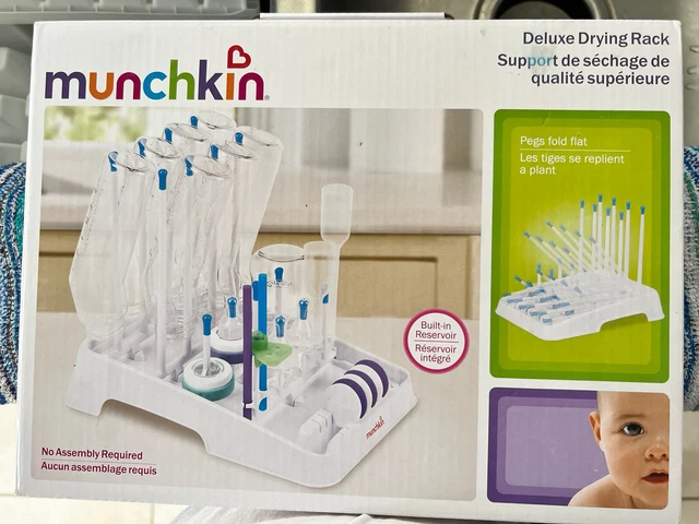 Munchkin Fold Baby Bottle Countertop Drying Rack, Blue