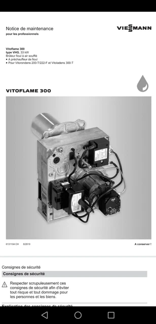 Brûleur Fioul à air soufflé Viessmann Vitoflame 300 VHG 33kW 7727986