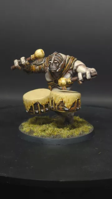 Mordor Troll With Drum Painted Miniature MESBG Lotr Games Workshop