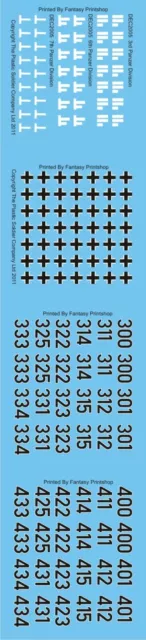 20Mm Decals Wehrmacht Panzer Divisions At Kursk I - Plastic Soldier - Dec2005