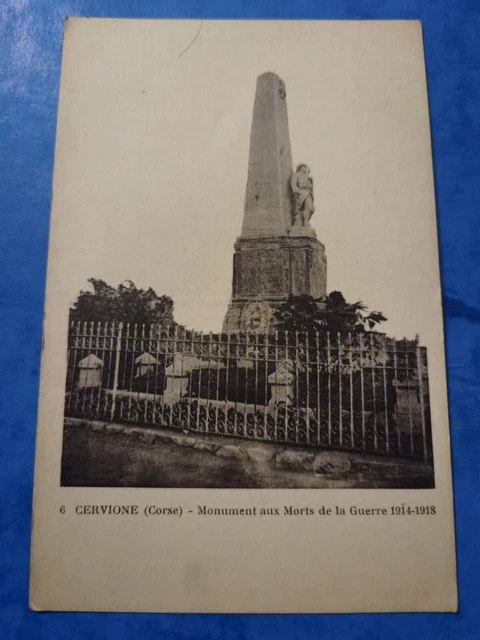 CPA - 20 CERVIONE (Corsica) 2B - Monument to the Dead of War 1914-1918