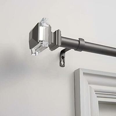 Exclusive Home Curtains Prism 1" Curtain Rod and Coordinating Finial Set,