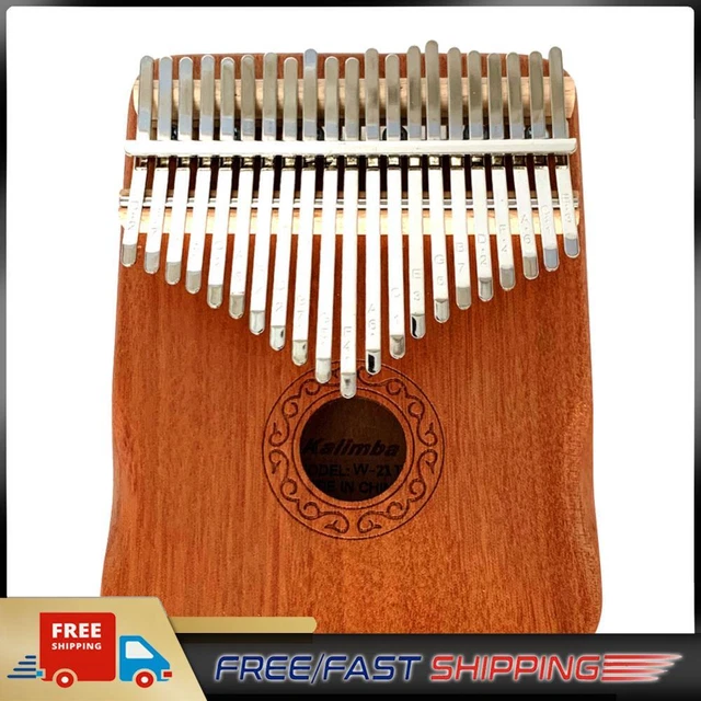 Mahogany 21 Key Kalimba Thumb Piano Mbira Musical Instrument Gift for Beginners