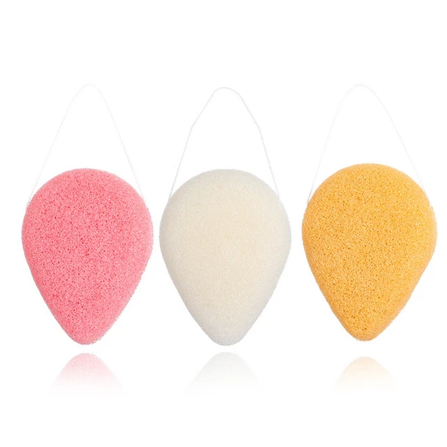Konjac Limpieza Facial Aleteo Esponja en Forma de Gota de Agua Cosméticos Soplado Maquillaje Herramienta