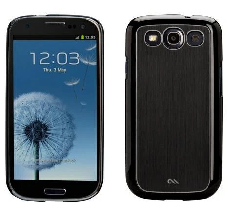 CASE-MATE Barely There Faux BrushedAluminum Case.  Black.