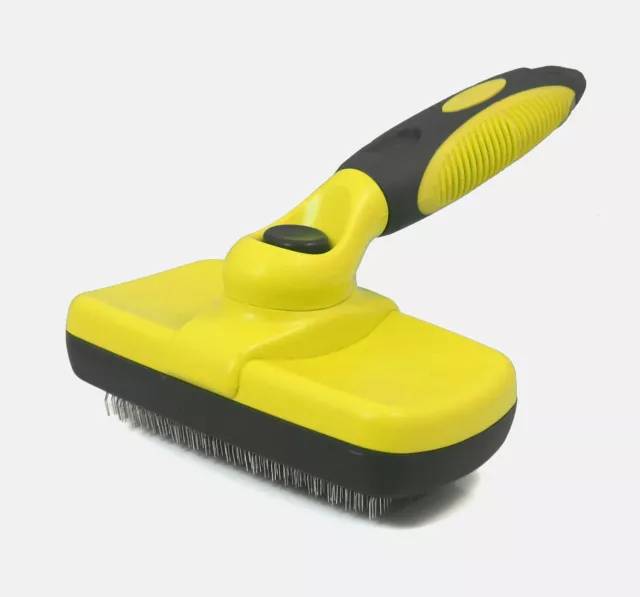 Pet Grooming Tool Dog Cat Dematting Rake Brush Self Cleaning Fur Deshedding Comb
