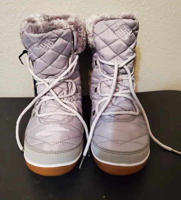 Columbia Womens Heavenly Shorty Omni-Heat White Winter-Snow Boots Size 8.5