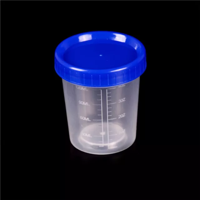 120ml Kunststoff Probe Probe Glas Handwerk Container Urin Topf Cup mit DeckeR Le