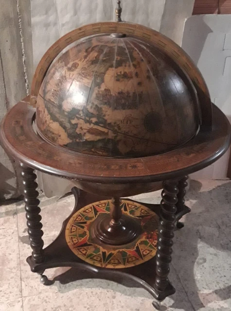 Gigante Mappamondo bar portaliquori d96x111h Vintage