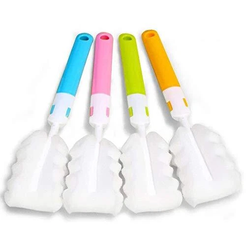 Water Bottle Brush Cleaner Sponge Long Handle Kitchen Scrub for Baby Bottle