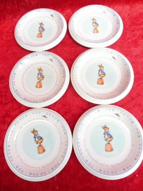 6 Hermosa Platillo, Wedgwood, Peter Rabbit: For Your Bautizo, Bautizo