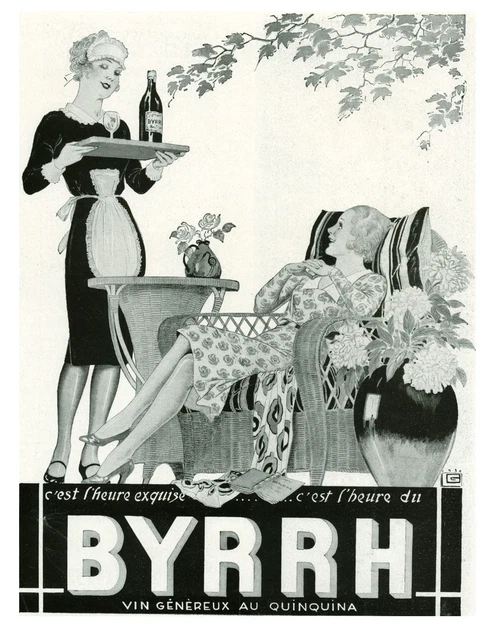Publicité ancienne Byrrh ah la Madelon 1932 issue de magazine Fallucci