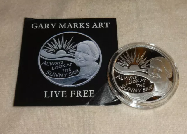 Optimist 1oz .999 Fine Silver Proof Challenge Coin Gary Marks Heidi Wastweet