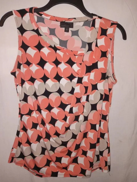 Worthington Women's Size M Gorgeous Brown Orange Sleeveless Tank Top