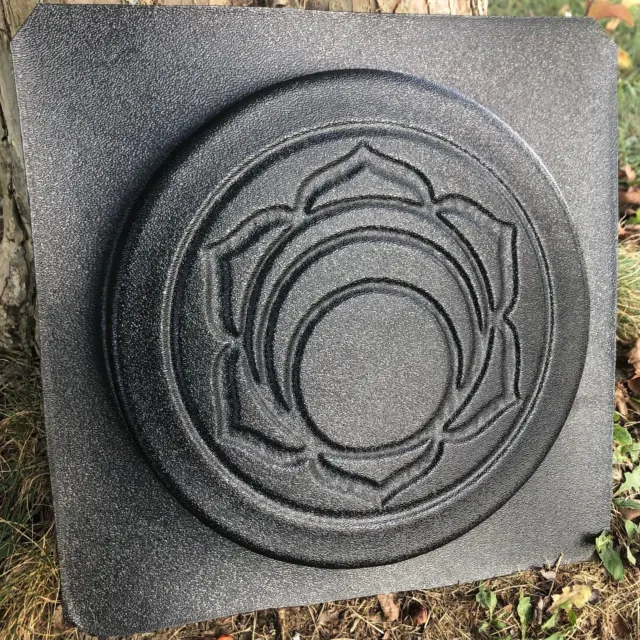 Crown Chakra Stepping Stone Mold, Plastic Mold for Concrete or Cement