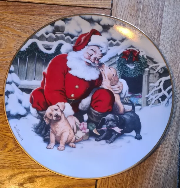 Antique "SANTA'S Last Stop" Collectable Decorative Plate,The Hamilton Collection