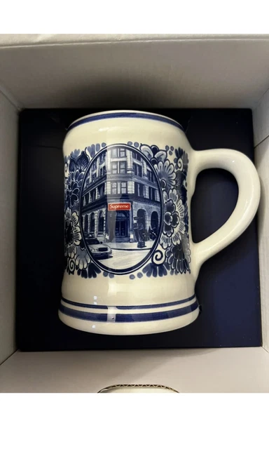Supreme x Royal Delft 190 Bowery Beer Mug Brand New Never Used