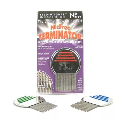 Nit Free Terminator Head lice and egg removal comb. Best Super lice removal tool 2