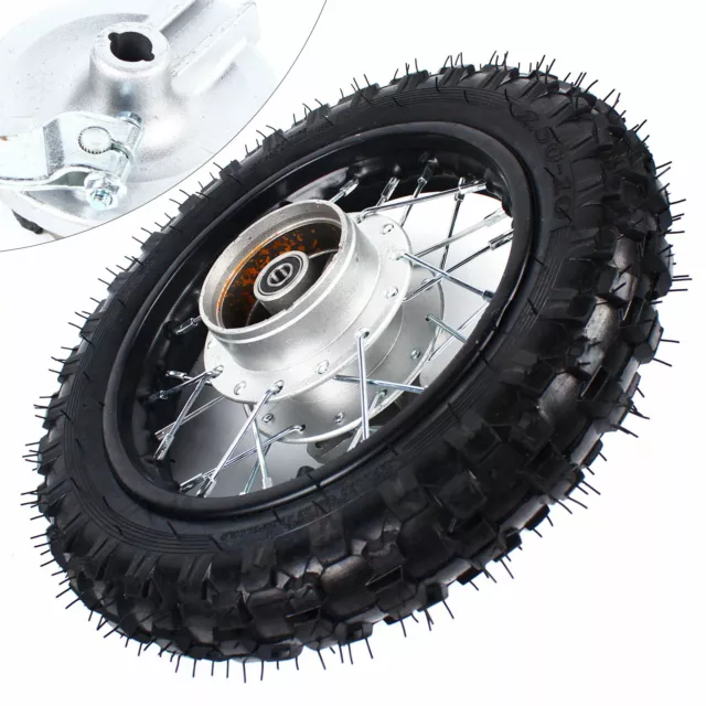 For Pit bike CRF50 DRZ70 50-110cc 10 inch 10" Rear Wheel Rim Tire & Drum Brake