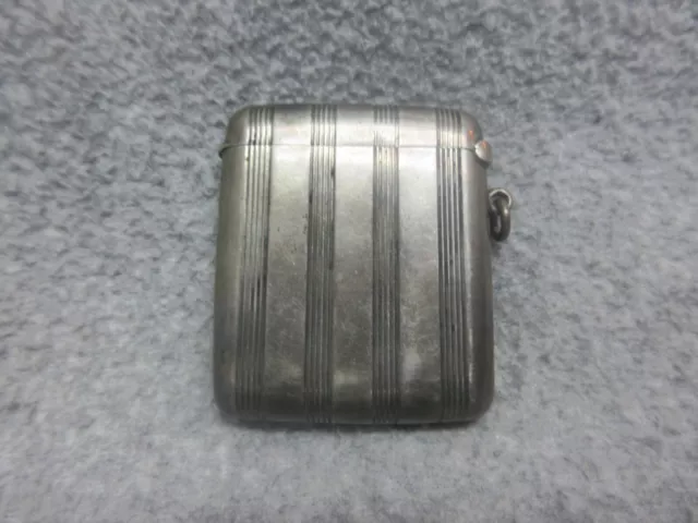 Antique 45 gram STERLING SILVER  MATCH SAFE or VESTA CASE no monogram Works Well