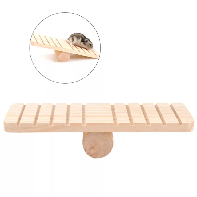 Balançoire en bois plate-forme pour petit hamster gerbille écureuil souris Mini