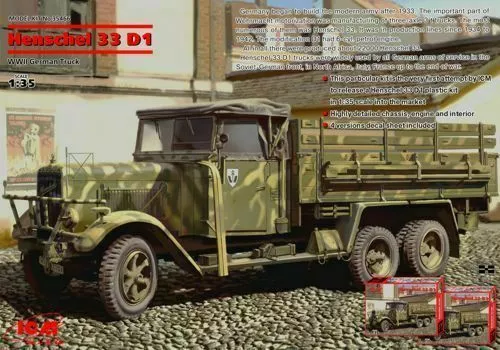 ICM 1:3 5 Maquette Kit - Henschel 33 WWII Allemand Armée Camion ICM35466