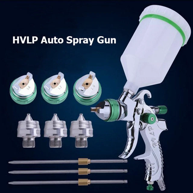SET AUTO AIR Paint Top Painting Gravity Kits Air Spray Gun HVLP Car