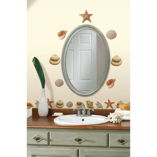 SEASHELLS 41 BiG WALL DECALS Beach Sea Shells Starfish Sand Dollar Decor Sticker