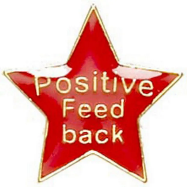 Red Coloured Positive Star Badge ideal for schools (GW)