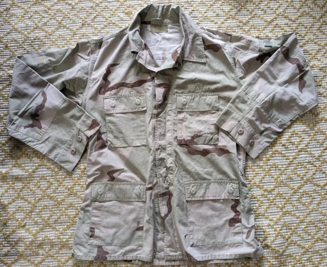 DCU BDU Shirt Coat *Large-Long* Twill Desert Tri-Color Camo Military Combat