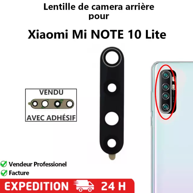Lentille en Verre Caméra Arrière  XIAOMI NOTE 10 LITE lentille appareil photo